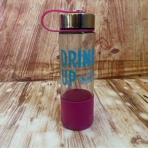 Advocare Drink Up Glass Twist Top Water Bottle NWOT